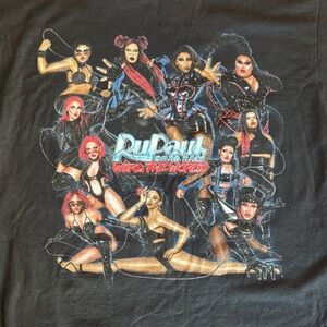 Tultex Black RuPaul Drag Race Tour Graphic Tee
